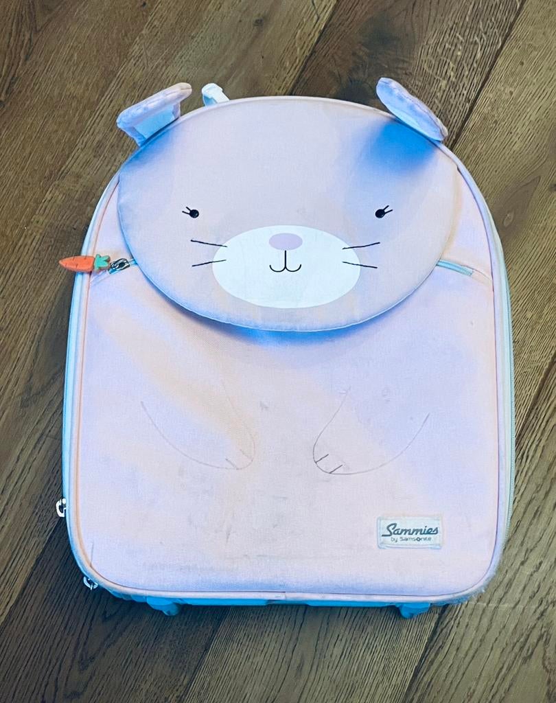 Samsonite kinderkoffer Konijn, Sieraden, Tassen en Uiterlijk, Koffers, Overige materialen, Gebruikt, Minder dan 50 cm, Minder dan 35 cm