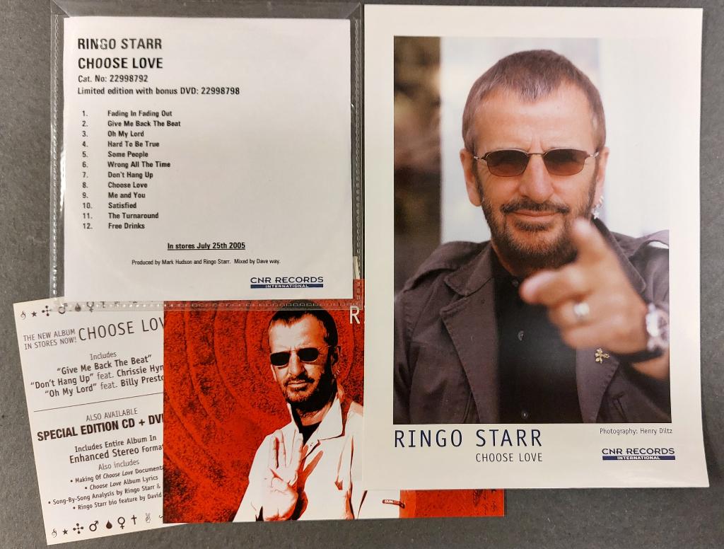 Ringo Starr PROMO CD + foto + postcards CNR 2005 Beatles, Verzenden, Nieuw in verpakking