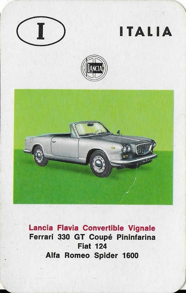 K27 autokaartje lancia flavia convertible vignale, Verzamelen, Ophalen of Verzenden, Zo goed als nieuw, Auto's
