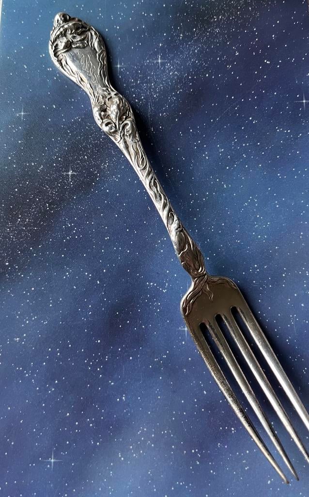 Engels sterling zilveren vorkje: Reed and Barton, Antiek en Kunst, Ophalen of Verzenden, Zilver