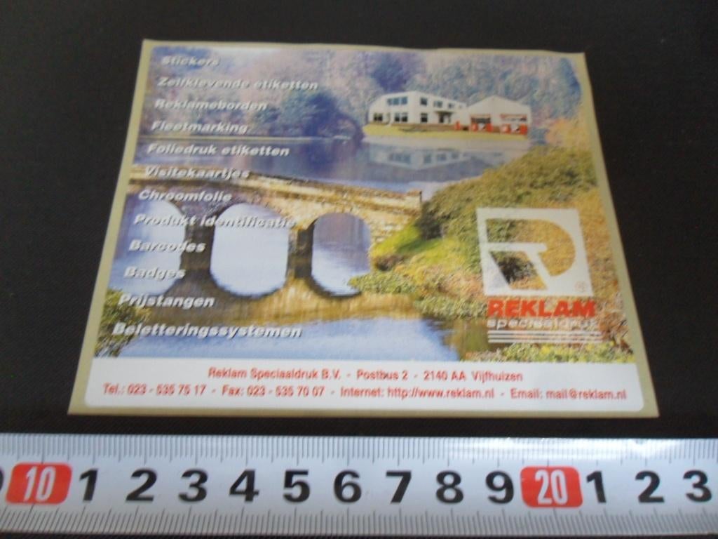 sticker Vijfhuizen Reklam speciaaldruk bv, Ophalen, Zo goed als nieuw