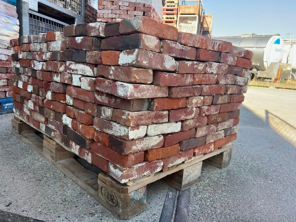 Antieke rood paarse rijnsteen 700 stuks restpartij ca 18.5x4, Verzenden, Zo goed als nieuw, Bakstenen