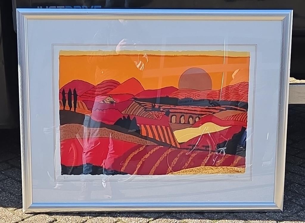 Ronald Boonacker Zeefdruk E.A. titel Spoleto II, Antiek en Kunst, Kunst | Litho's en Zeefdrukken, Ophalen