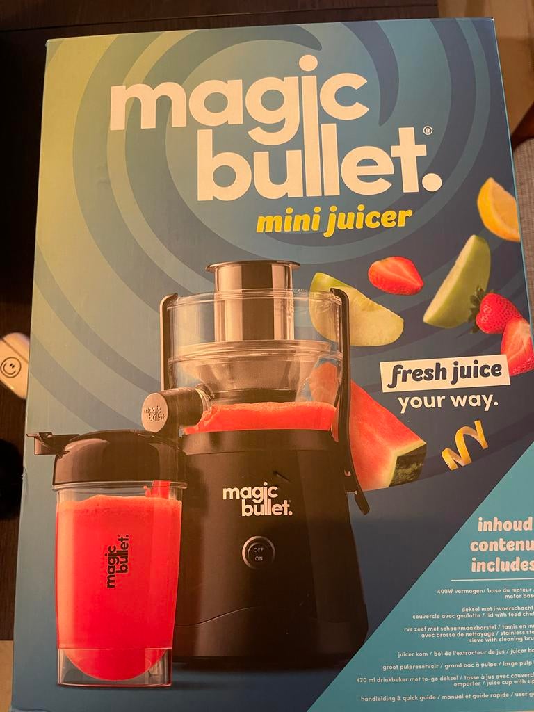 Magic Bullet Mini Juicer - Nieuw in doos!, Witgoed en Apparatuur, Ophalen of Verzenden, Nieuw, Elektrisch, Sapcentrifuge