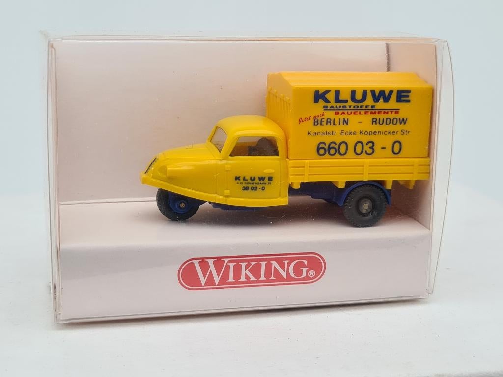 Goliath driewieler Kluwe Spedition - Wiking 1/87, Verzenden, Zo goed als nieuw, Auto, Wiking
