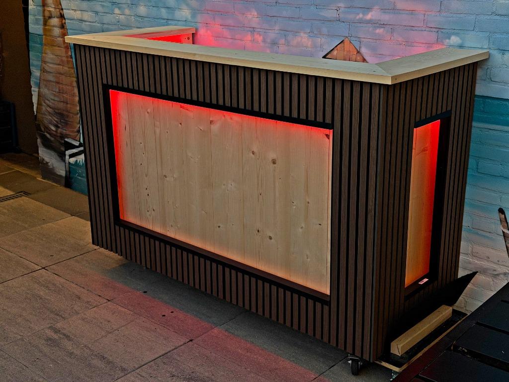 De Ultieme Bar Steigerhout luxe wandpanelen  LED-verlichting, Huis en Inrichting, Barren, Ophalen, Nieuw
