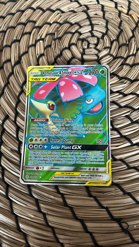 Venusaur & Snivy pokemon kaart, Ophalen, Gebruikt, Losse kaart