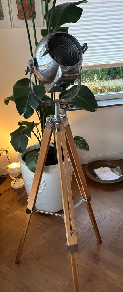 Strand Electric Patt 123 vintage, Huis en Inrichting, Lampen | Vloerlampen, Gebruikt, 150 tot 200 cm, Hout, Metaal, Ophalen of Verzenden