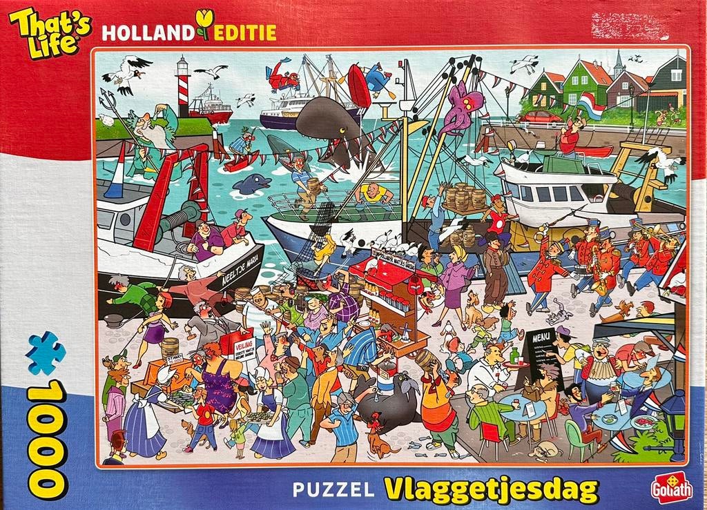 Legpuzzel Vlaggetjesdag van That’Life, Ophalen, 500 t/m 1500 stukjes, Gebruikt, Legpuzzel