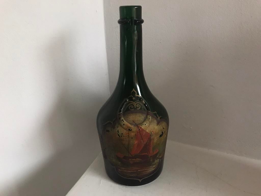 Benedictine fles oud beschilderd, Antiek en Kunst, Ophalen of Verzenden