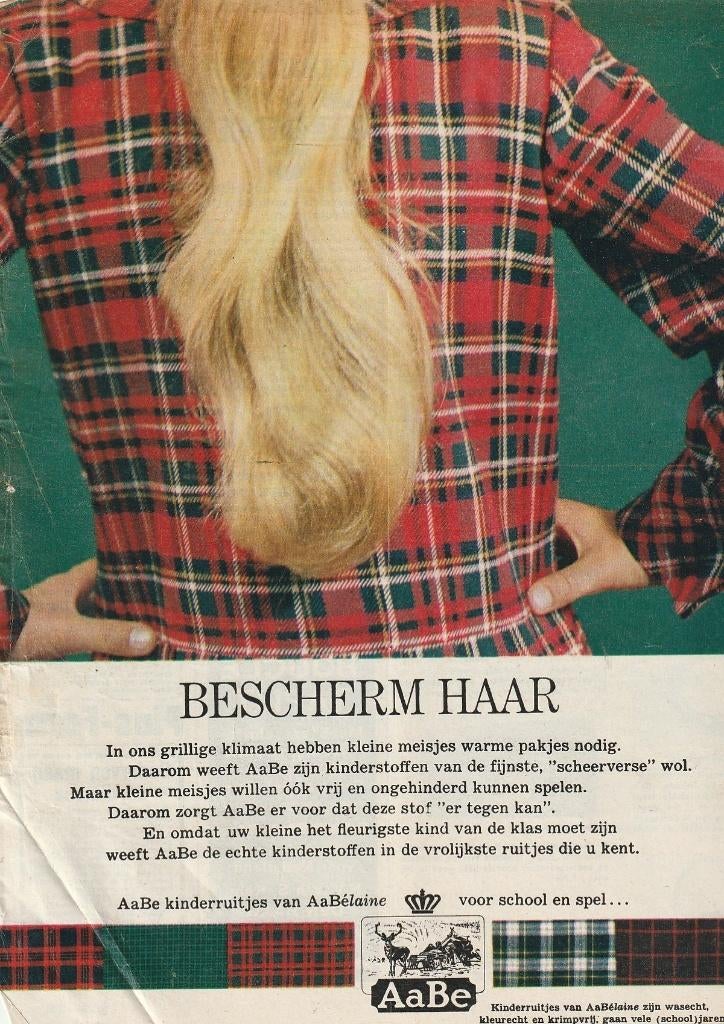 retro reclame 1964 AaBe kinderruitjes meisje mooi pakje, Verzamelen, Verzenden, Overige typen