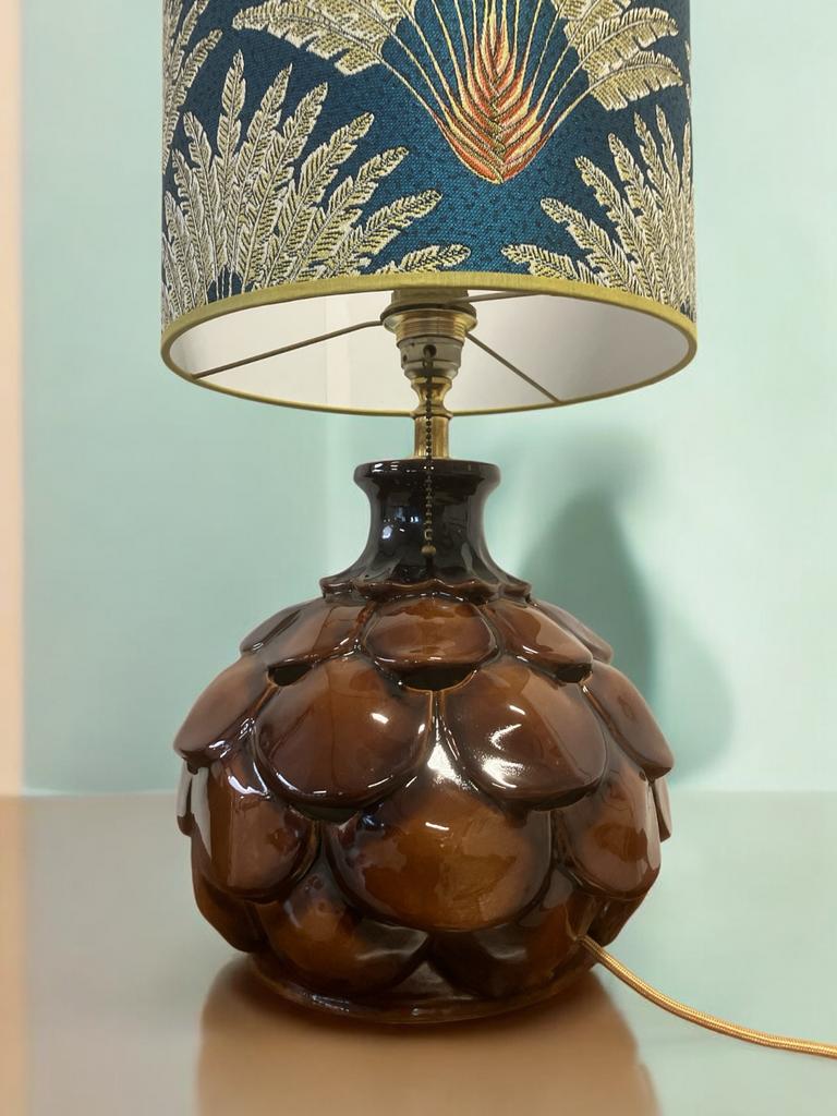 Vintage Artisjok Lamp van Keramiek, Frankrijk 1960-70, Ophalen of Verzenden