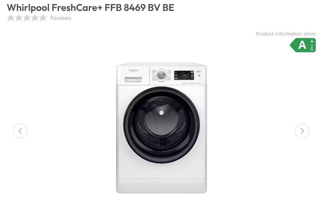 Washing Machine, Witgoed en Apparatuur, Wasmachines, Ophalen, 1200 tot 1600 toeren, Minder dan 85 cm, 8 tot 10 kg