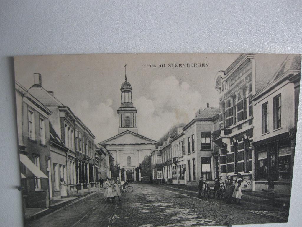9296-7 Steenbergen, groet uit met veel kinderen, Verzenden, Voor 1920