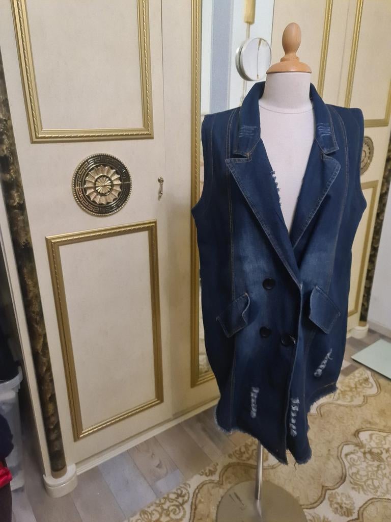 Jeans Vest nieuw, Ophalen of Verzenden, Nieuw, Blauw