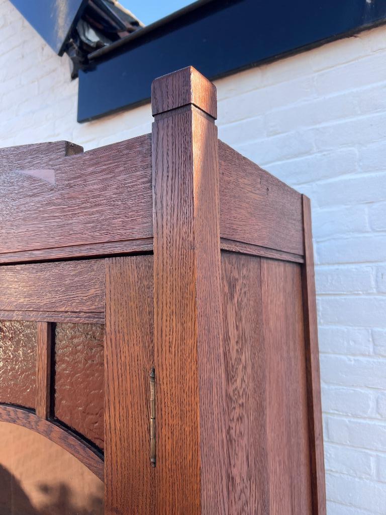 niet uitneembare antiek eiken kast met planken, 110 cm breed, Antiek en Kunst, Antiek | Meubels | Kasten, Ophalen of Verzenden