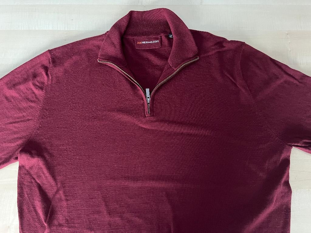 Joe Merino trui met rits, maat 4XL, Extra Lang. Kleur Barolo, Kleding | Heren, Truien en Vesten, Verzenden, Joe Merino, Overige maten