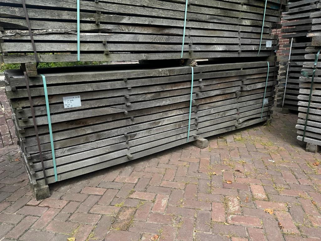 AANBIEDING: Karakteristieke eiken planken - winddroog 52mm, Ophalen, Eiken, Nieuw, Plank
