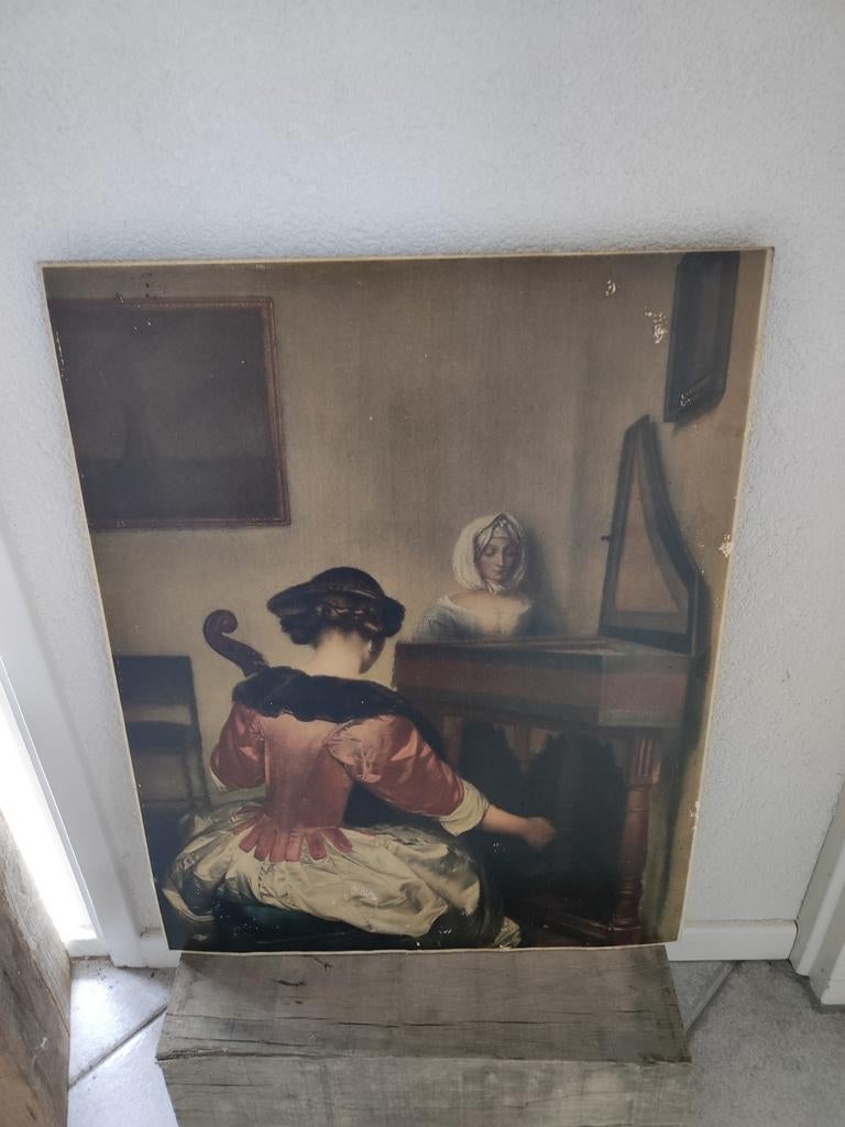 Schilderij concert van Gerard Ter Borch, Ophalen, Zo goed als nieuw, Schilderij, 75 cm of meer
