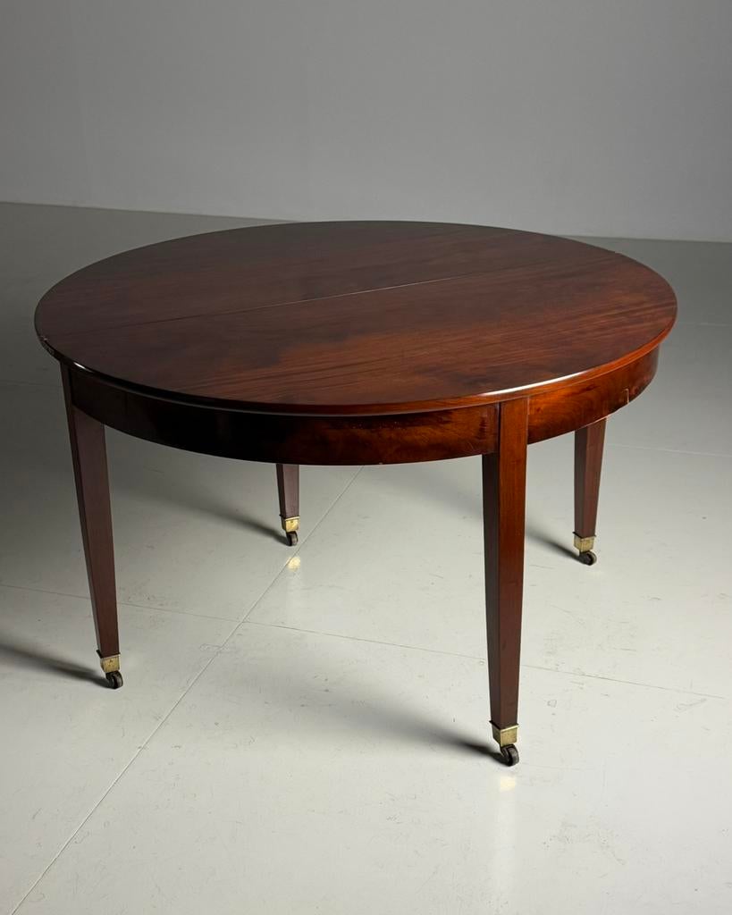 Empire halve maan tafel antiek mahonie
