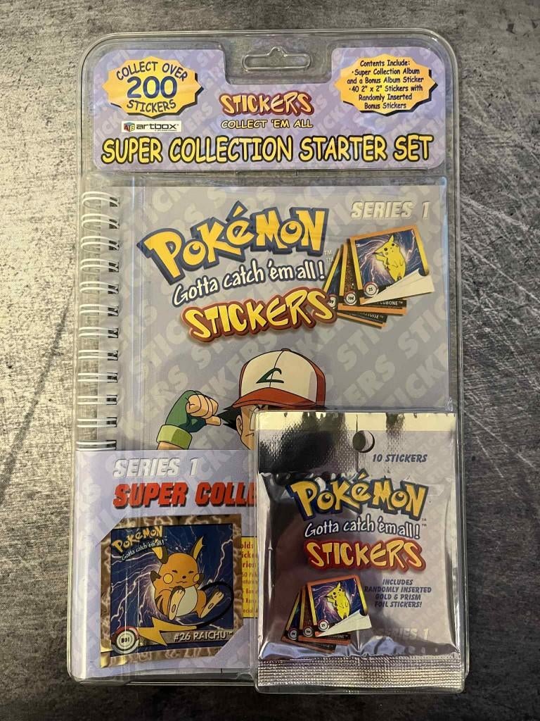 Pokemon Super Collection Starter-Set sticker Serie 1, Ophalen of Verzenden