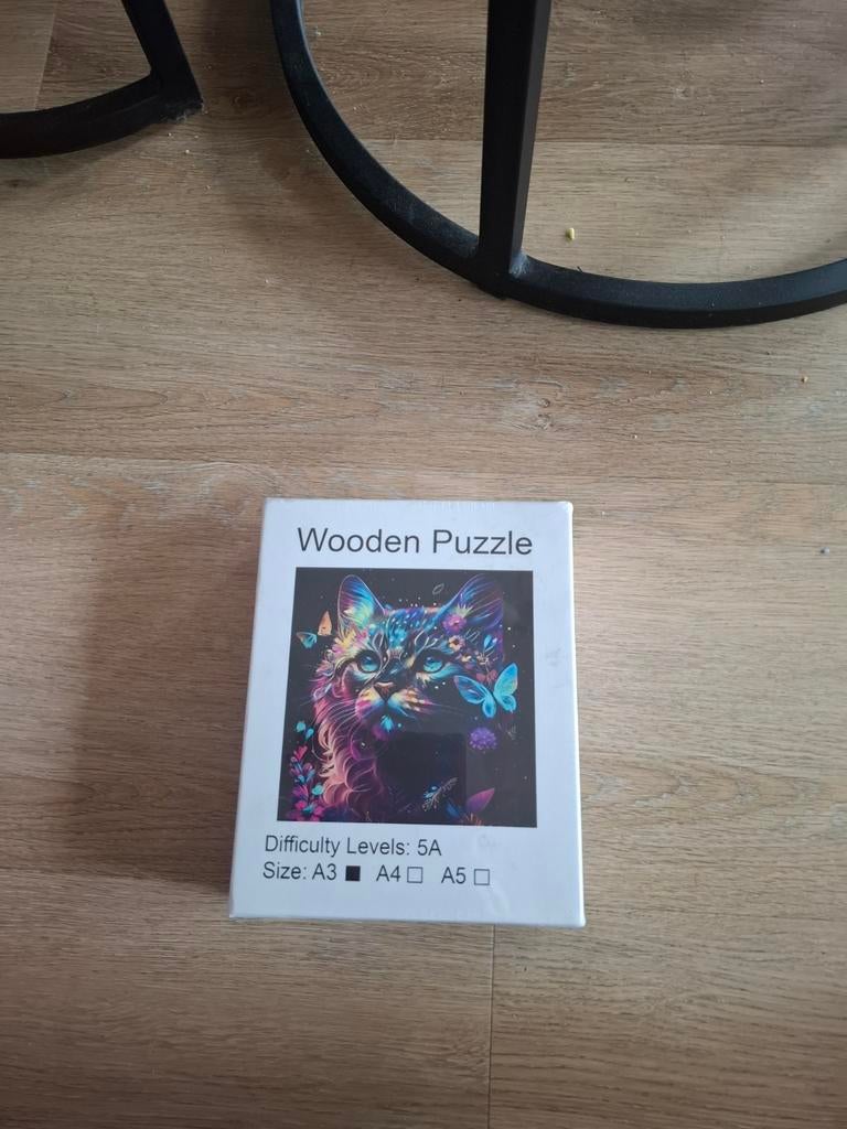 Puzzel Kat A3 - Houten Puzzel, Hobby en Vrije tijd, Denksport en Puzzels, Ophalen of Verzenden, 500 t/m 1500 stukjes, Nieuw, Legpuzzel