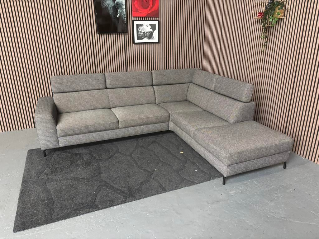 GRATIS LEVERING Hoekbank Donkergrijs 285x240 GEREINIGD, 250 tot 300 cm, Hoekbank, Ophalen of Verzenden, Zo goed als nieuw