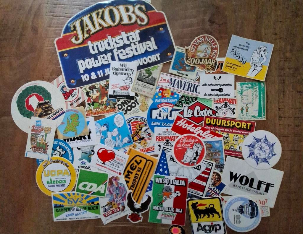Verzameling Stickers - Vintage en Divers, Verzamelen, Ophalen, Gebruikt, Overige typen