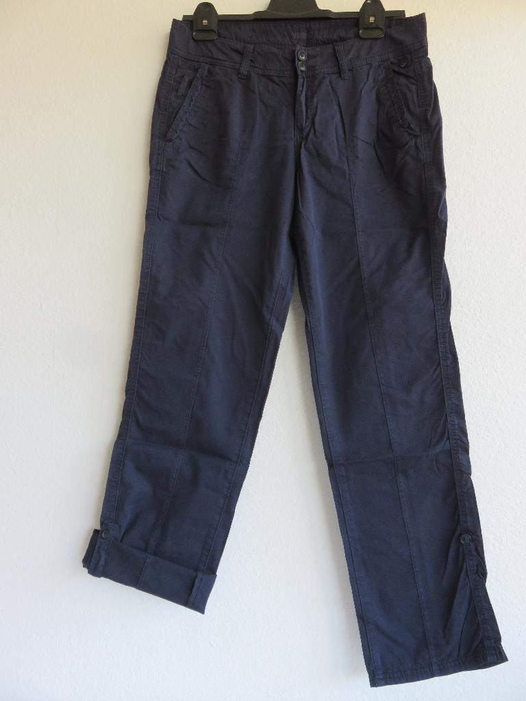 esprit donkerblauwe lange katoenen broek maat 36 30, Blauw, Ophalen of Verzenden, Zo goed als nieuw, Maat 36 (S)