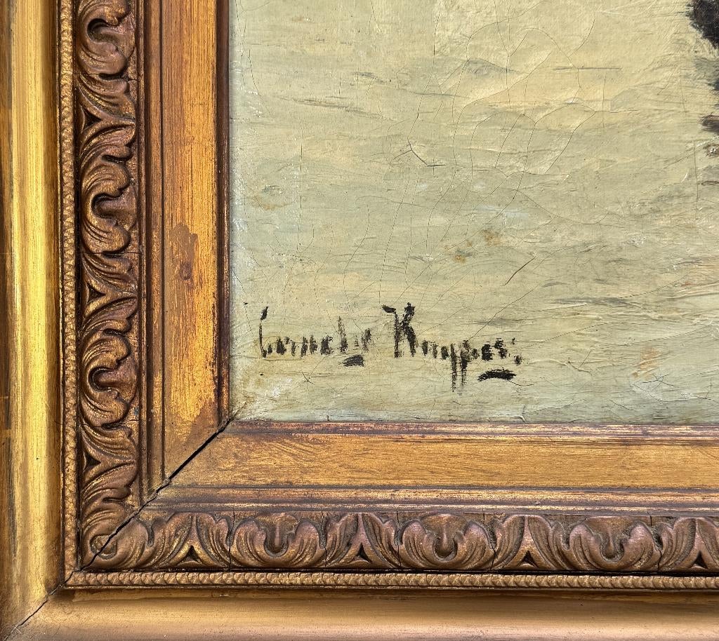 606. Olieverfschilderij, Cornelis Kuypers, begin 20e eeuw, Antiek en Kunst, Kunst | Schilderijen | Klassiek, Ophalen of Verzenden