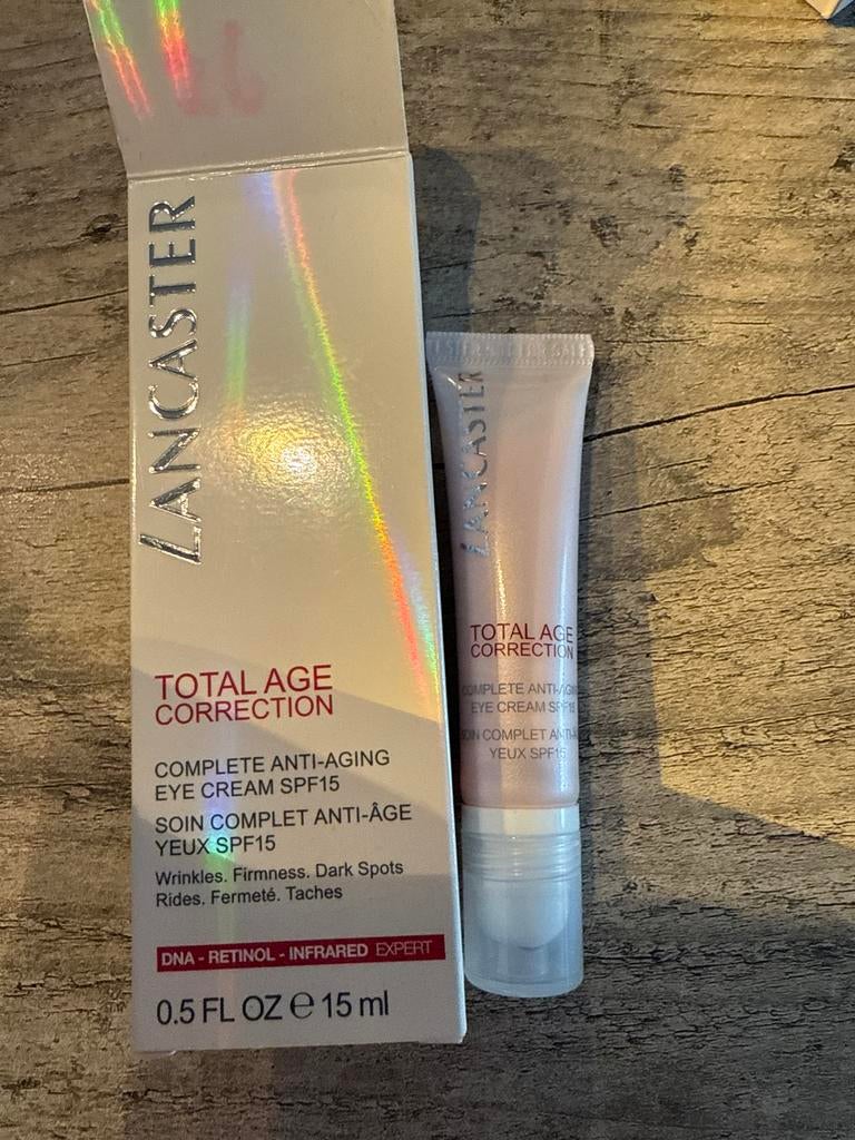 Lancaster Total Age Correction Oogcrème SPF15. 15ml, Sieraden, Tassen en Uiterlijk, Uiterlijk | Cosmetica en Make-up, Ogen, Wit