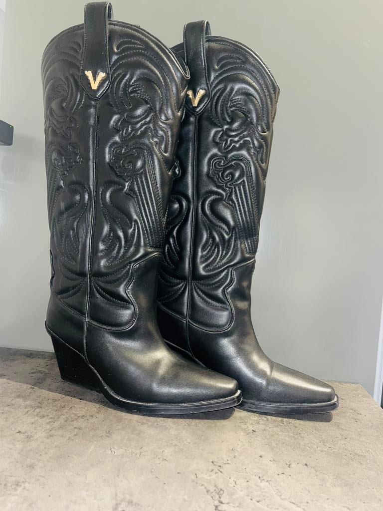 Josh V cowboylaarzen zwart, Ophalen, Hoge laarzen, Zwart, Zo goed als nieuw