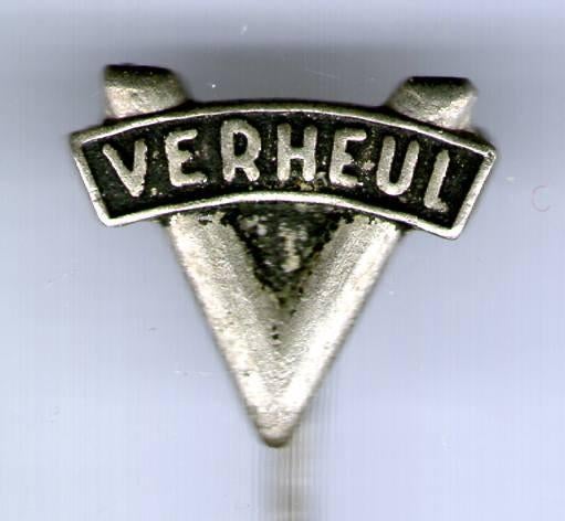 Verheul - Waddinxveen zilverkl vrachtwagen speldje ( E_068 ), Verzenden, Zo goed als nieuw, Transport, Speldje of Pin