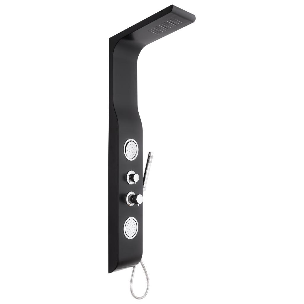 Douchepaneel 140x21 Mat Zwart met Douchekraan Massagedouches, Ophalen, Nieuw, Biuro@novoterm.pl, Douche