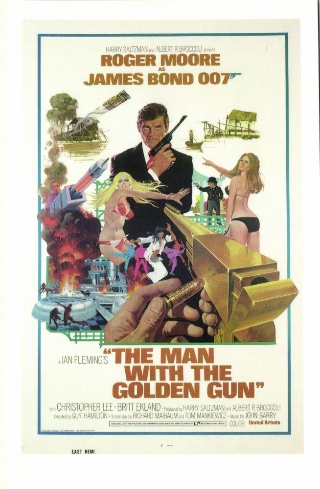 James Bond 007 - US Poster for The Man with the Golden Gun, Ophalen of Verzenden, 1980 tot heden, Ongelopen, Sterren en Beroemdheden