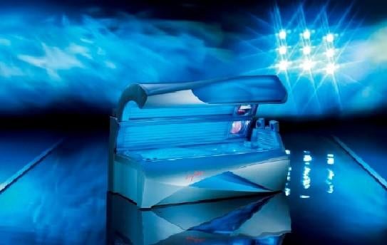 Ergoline Affinity 660 Dynamic Power Occasion, Ophalen, Zo goed als nieuw, Zonnebank dubbelzijdig, 15 lampen of meer