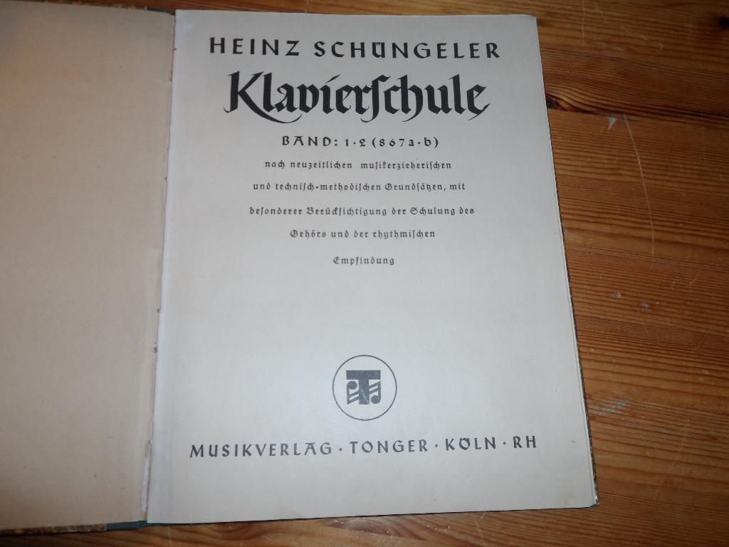 Heinz Schungeler - Klavierschule 1 . 2, Gebruikt, Klassiek, Ophalen of Verzenden, Artiest of Componist
