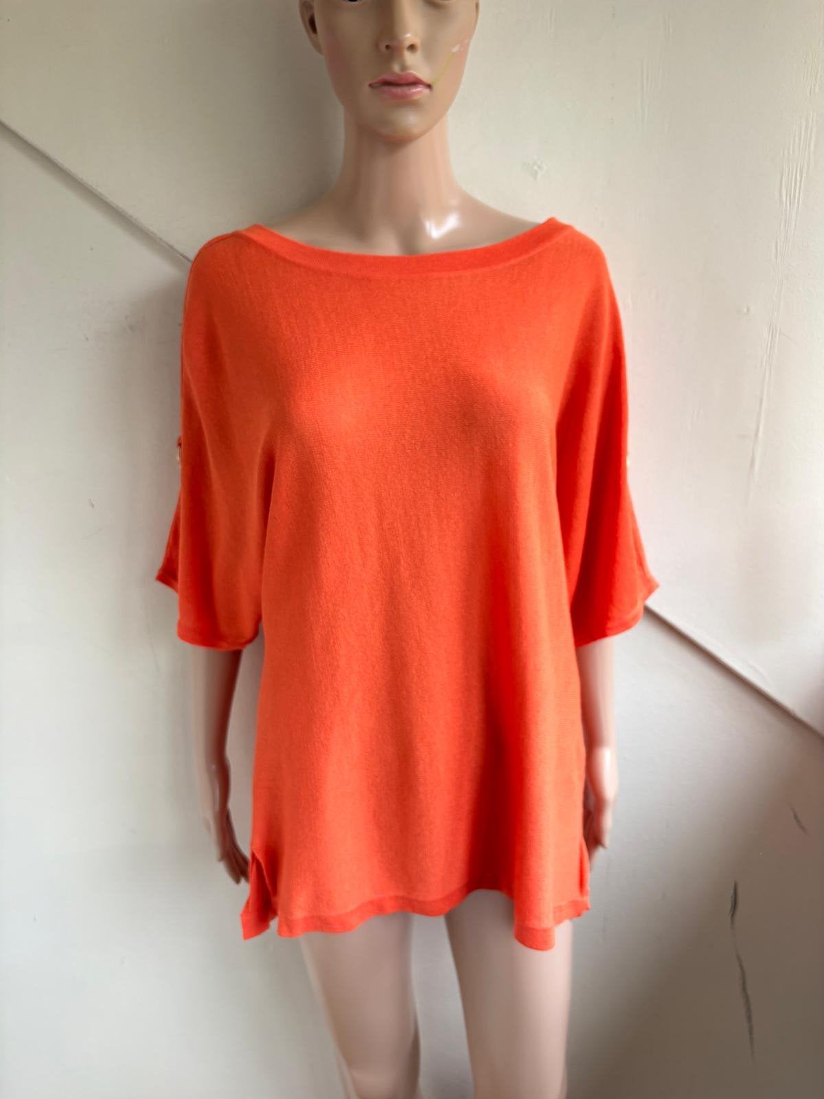 Joseph Ribkoff blosue top shirt maat L oranje pastel, Maat 42/44 (L), Oranje, Ophalen of Verzenden, Zo goed als nieuw