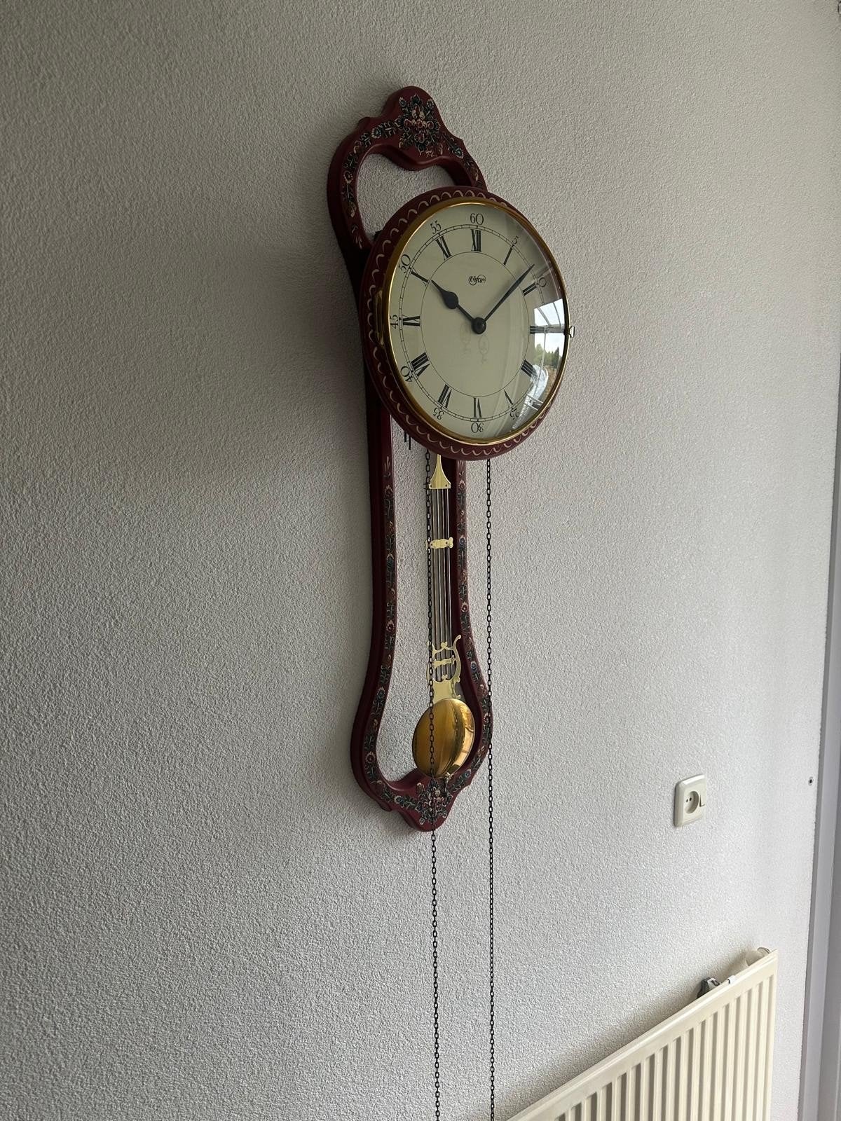 Antieke wandklok met slinger - Klassiek design, Antiek en Kunst, Ophalen