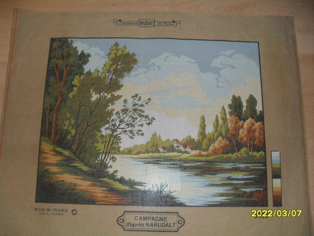 NIEUW Stramien Campagne/Landschap. Verkoop Ook DMC garens, Ophalen of Verzenden, Nieuw, Handborduren, Onderdeel of Toebehoren