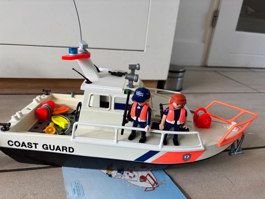 Playmobil 4448 Kustwachtboot met figuren en accessoires, Ophalen of Verzenden, Gebruikt