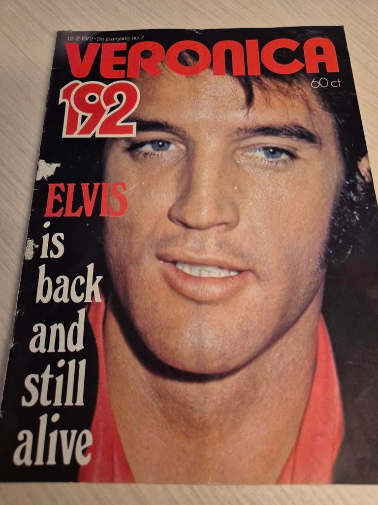 Zeldzame 1972 Elvis Presley uitgave Veronica gids keurige st, Ophalen of Verzenden, Artiest