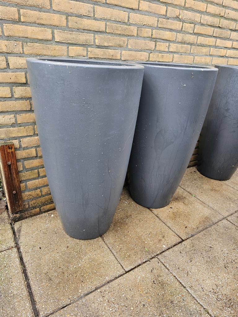 3x Buiten bakken Kunststof van Elho, Tuin en Terras, Bloembakken en Plantenbakken, Ophalen, Rond, Kunststof, Binnen