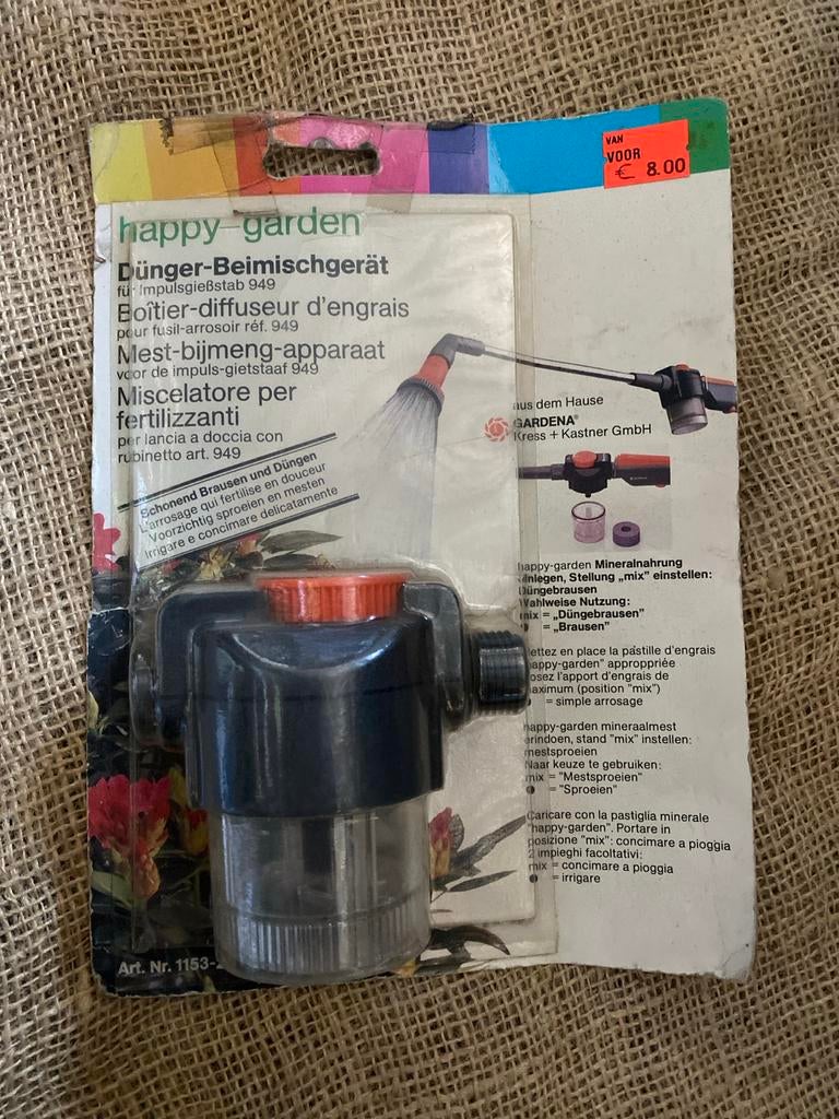 Happy Garden Mest-bijmeng-apparaat voor impuls-gietstaaf, Onbekend, Nieuw, Ophalen of Verzenden, Onbekend