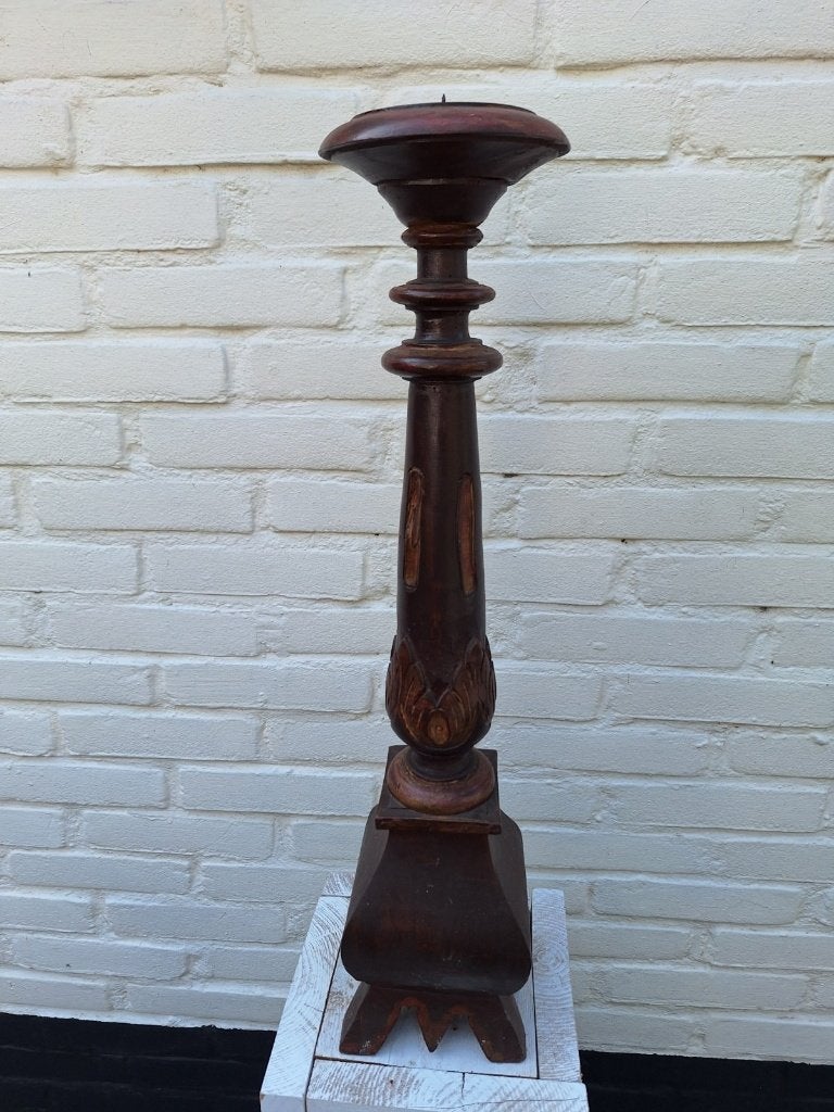 Houtsnijwerk Kandelaar, Huis en Inrichting, Ophalen, Zo goed als nieuw, Kandelaar, Hout
