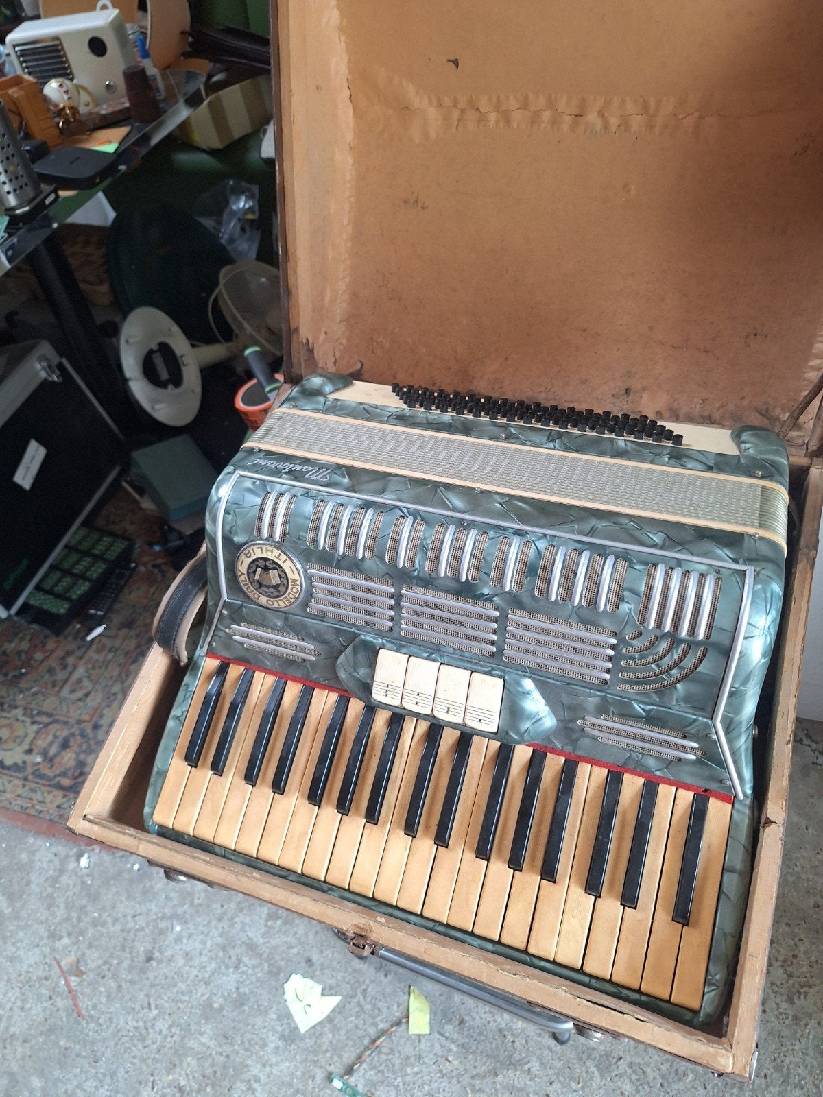Mantorani Modello Daily Italia Accordeon met koffer, Gebruikt, Toetsaccordeon, Met koffer, Ophalen