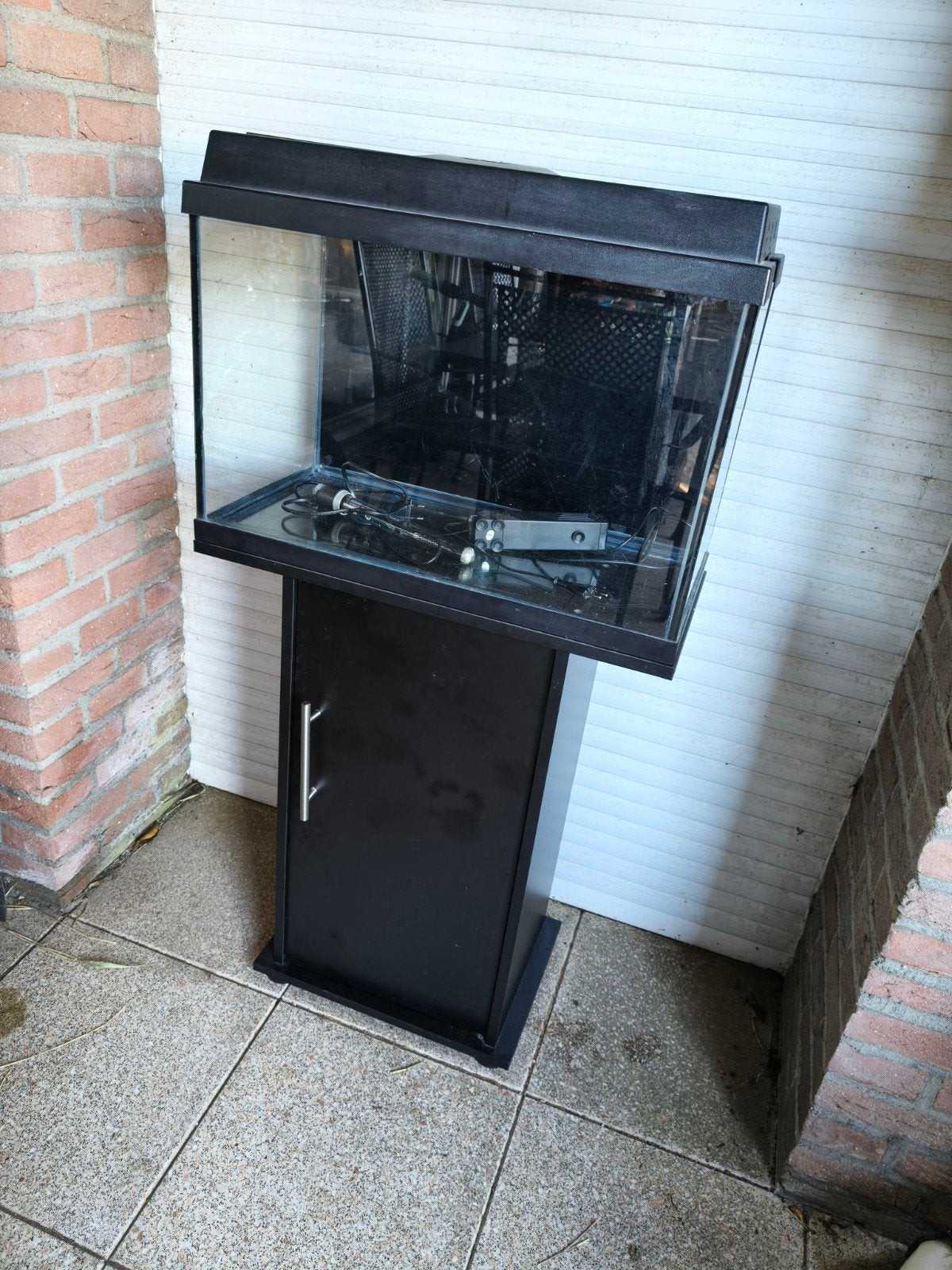 Aquarium met kast, Dieren en Toebehoren, Vissen | Aquaria en Toebehoren, Verwarming, Gebruikt, Ophalen of Verzenden, Leeg aquarium