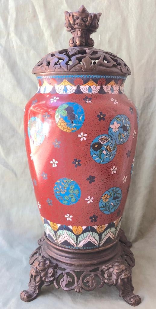 Japanse cloisonné koro wierookbrander, Ophalen of Verzenden