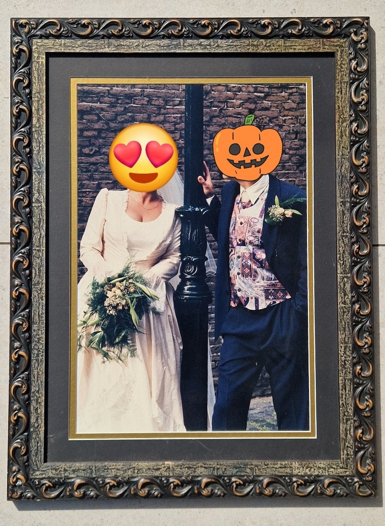 Klassieke barokstijl of neobarok/antieke stijl, houten lijst, Ophalen of Verzenden, Zo goed als nieuw, Fotolijst, Handgemaakt