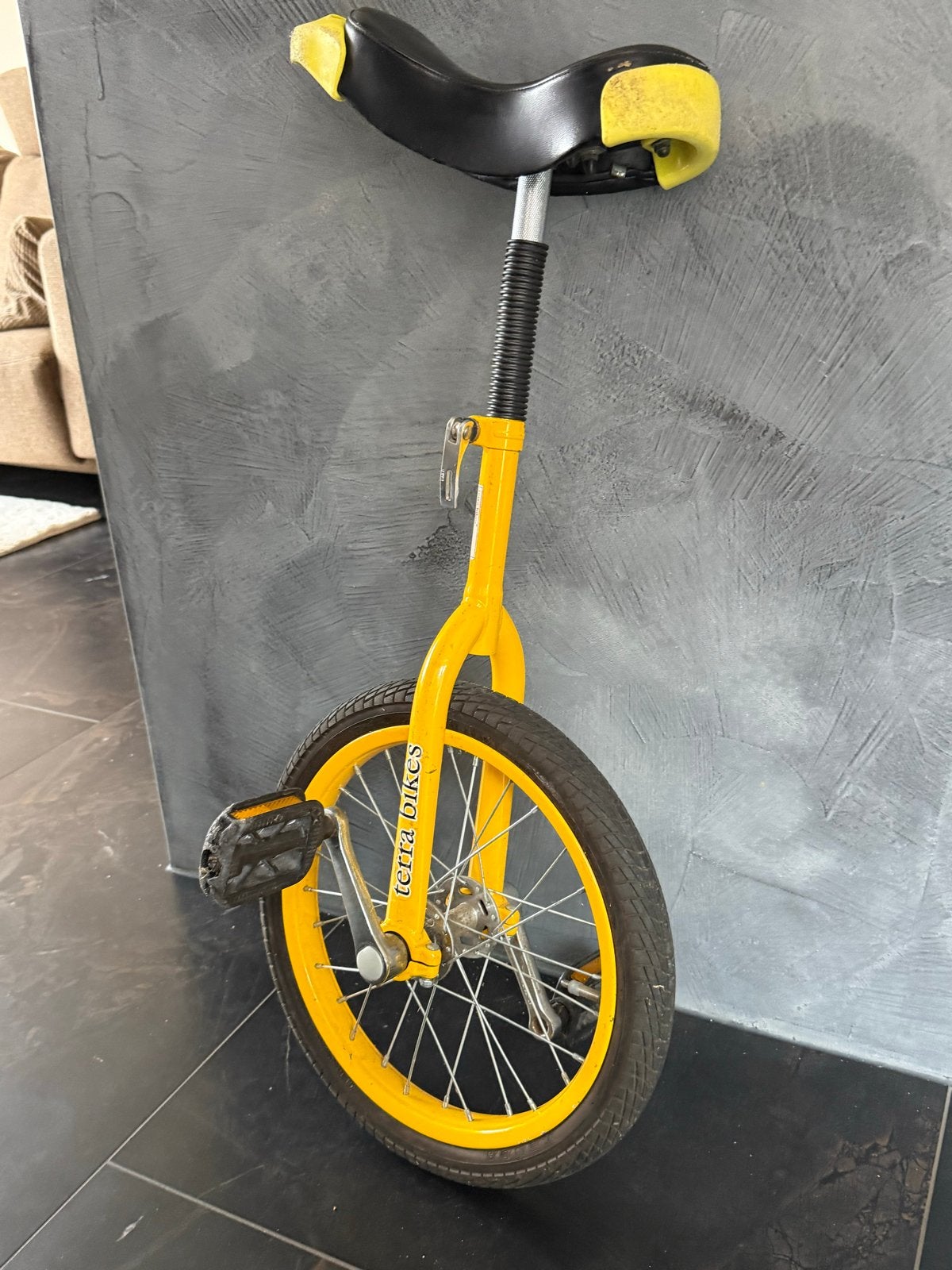 Terra Bikes Eenwieler - Geel, Ophalen, Gebruikt